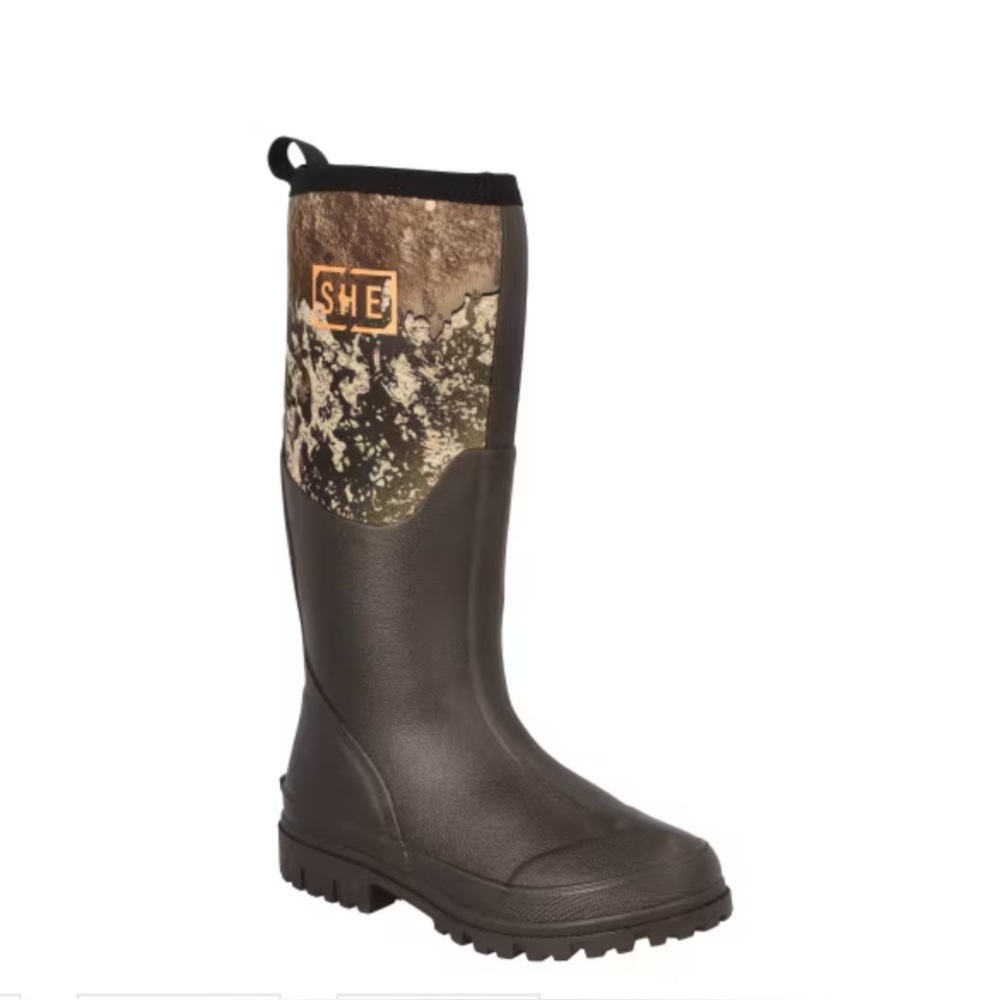 SHE outdoor Women’s Black and Camouflage Rain Boots